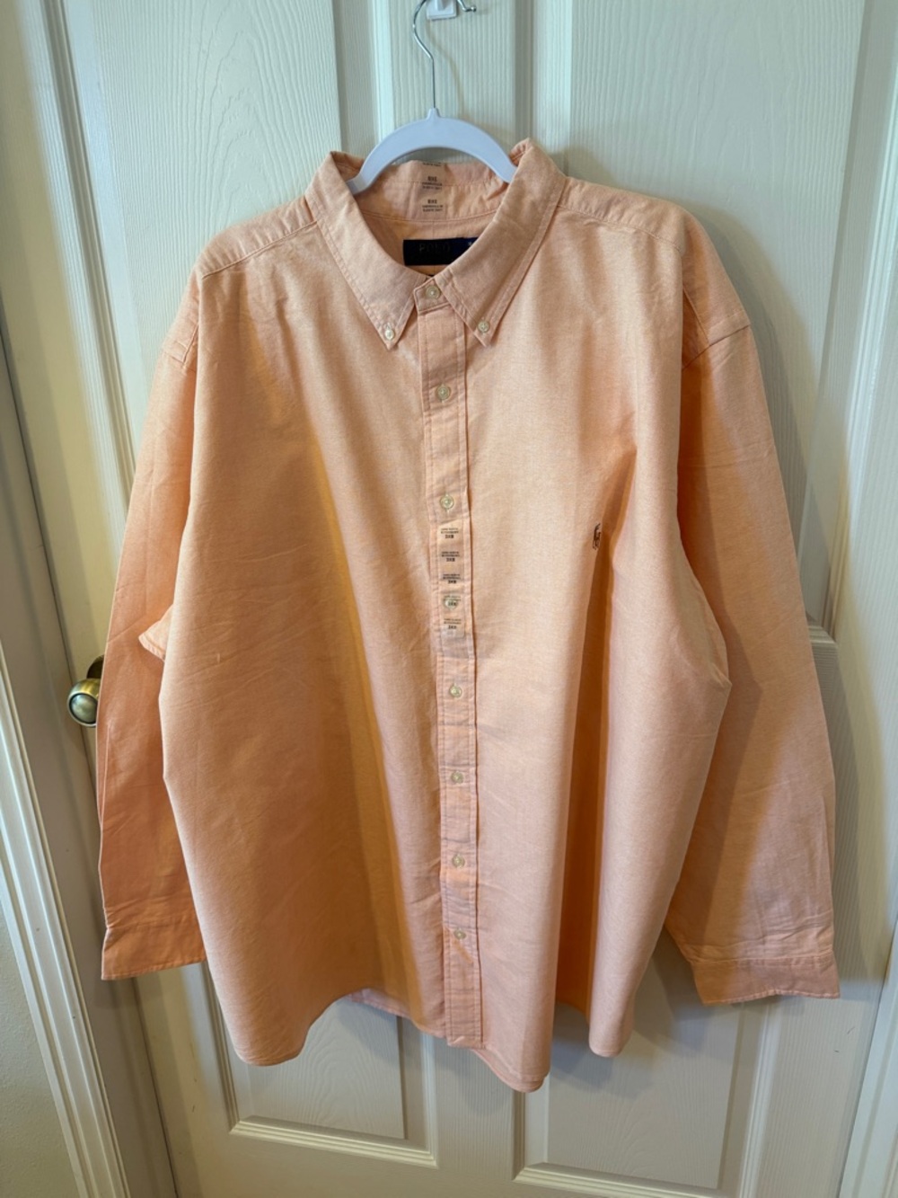Polo Ralph Lauren Men's Classic Button-Down Shirt - Peach Sz 3XB.  NWOT. Box44